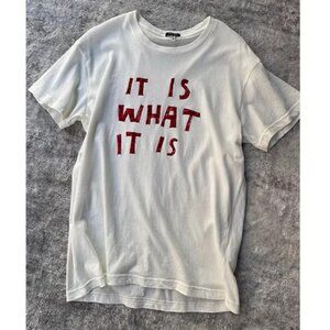 R13 NWOT T-Shirt It Is What It is Ecru